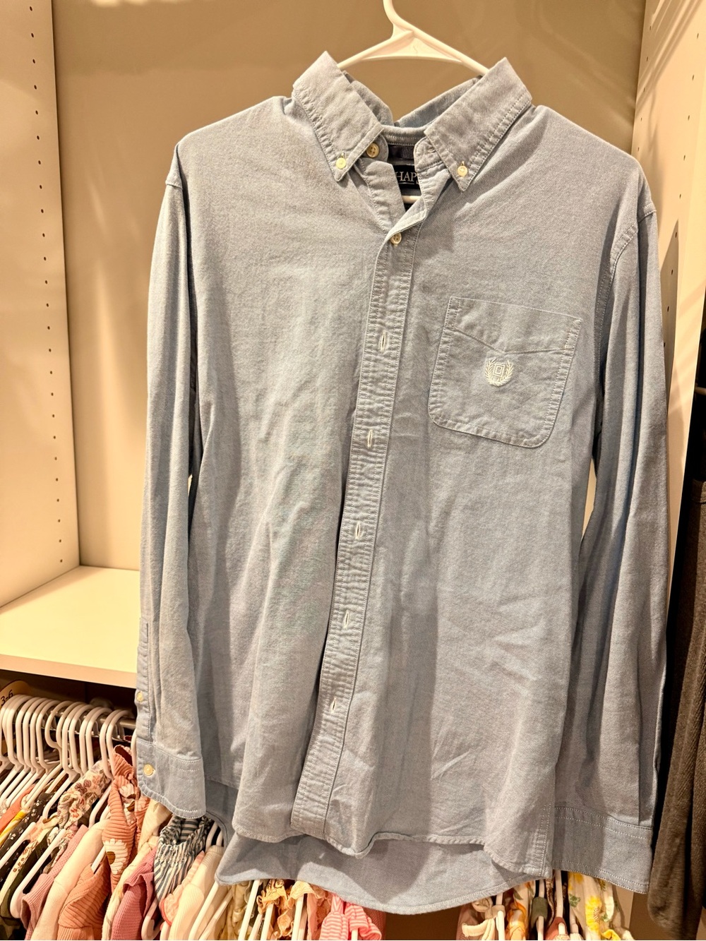Chaps Light Blue Button-Down Shirt - Men